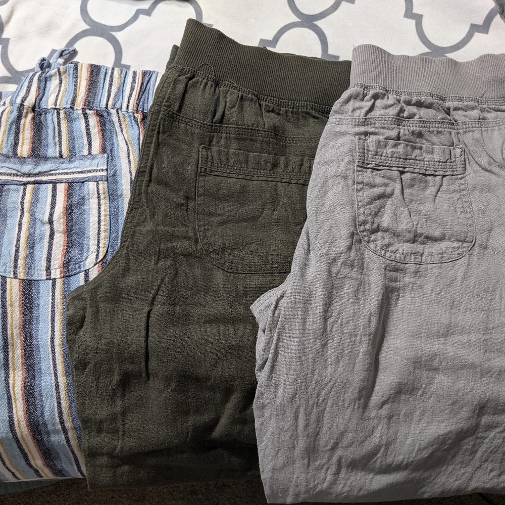3 pairs Linen Pants